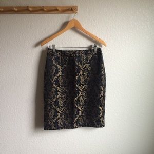 Gold and Black Skirt